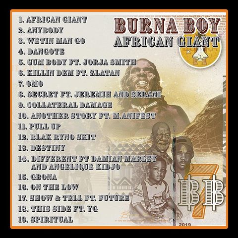 burna boy african giant album list