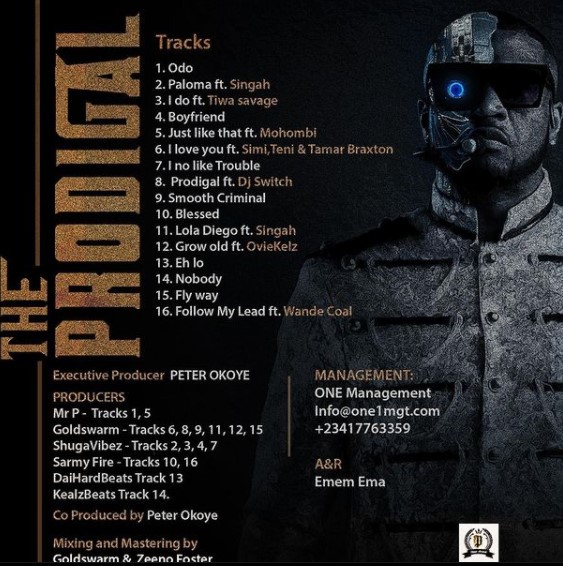 Mr P Prodigal Album tracklist artwork